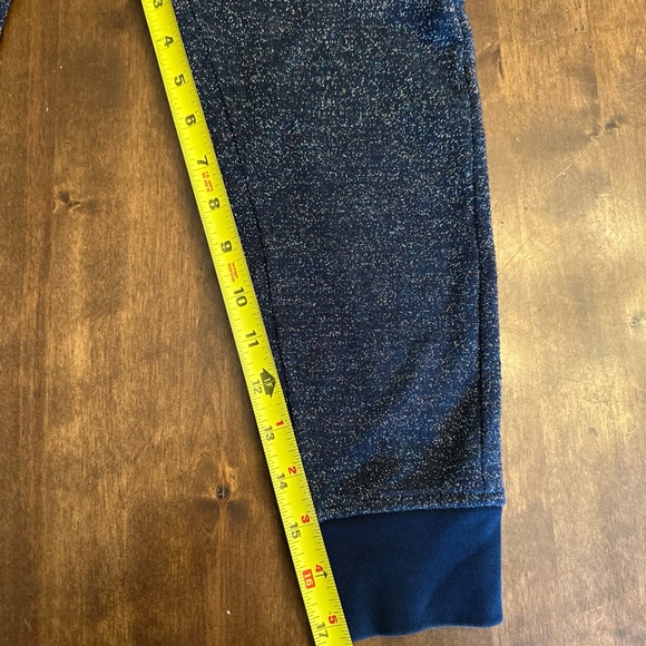 Crewcuts Girls Sparkle Glitter‎ Jogger Size 7 Navy  Pants School Travel Athletic - Picture 3 of 7